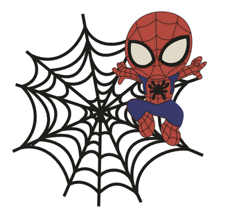 spidey web - multicolor layer 5 color changes spiderman friends marvel disney 3d print model - Mito3D