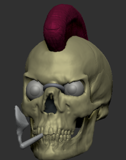 spike skull actionfigures punk punkrock dead evil 3d print model - Mito3D