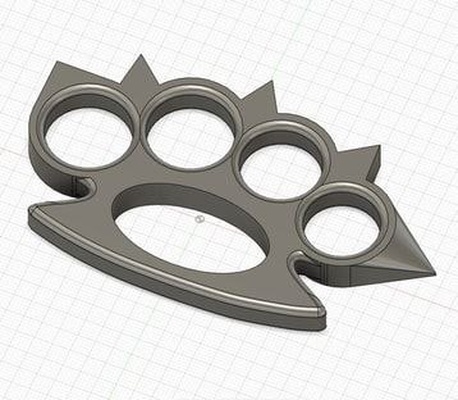 spike brass knuckles 3d print model - Mito3D