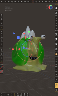 pointe escargot bague titulaire soutien créature coquille Goth 3d print model - Mito3D