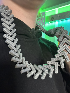 spiked chain necklace chain tiktok chain tiktok 3d printable chain itsboyinspace plastic3d chain dwayne chain necklace chain necklace  3d print model - Mito3D