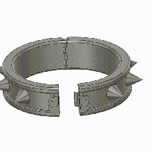 spiked collar 3d print model - Mito3D