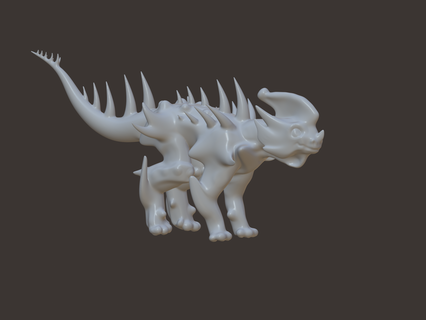 spiked drache drake dragon creature animal 3d print model - Mito3D