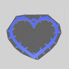 spiked heart ring hoop picks 3d print model - Mito3D