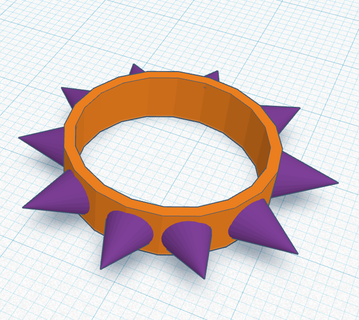 spiked ring ring spiked basic stylish practical  3d print model - Mito3D