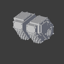 spiked treds da pale ork toy wargame robot tracks treads tred grot tank 3d print model - Mito3D