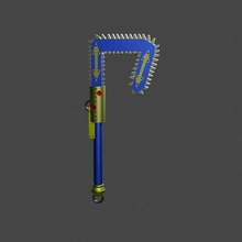 spiky chainsaw axe miniature hobby 40k chainaxe chain weapon evil 3d print model - Mito3D