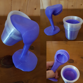verschüttet Glas versteckt Container vaso bote Anwärter oculto Krug Faden 3d print model - Mito3D