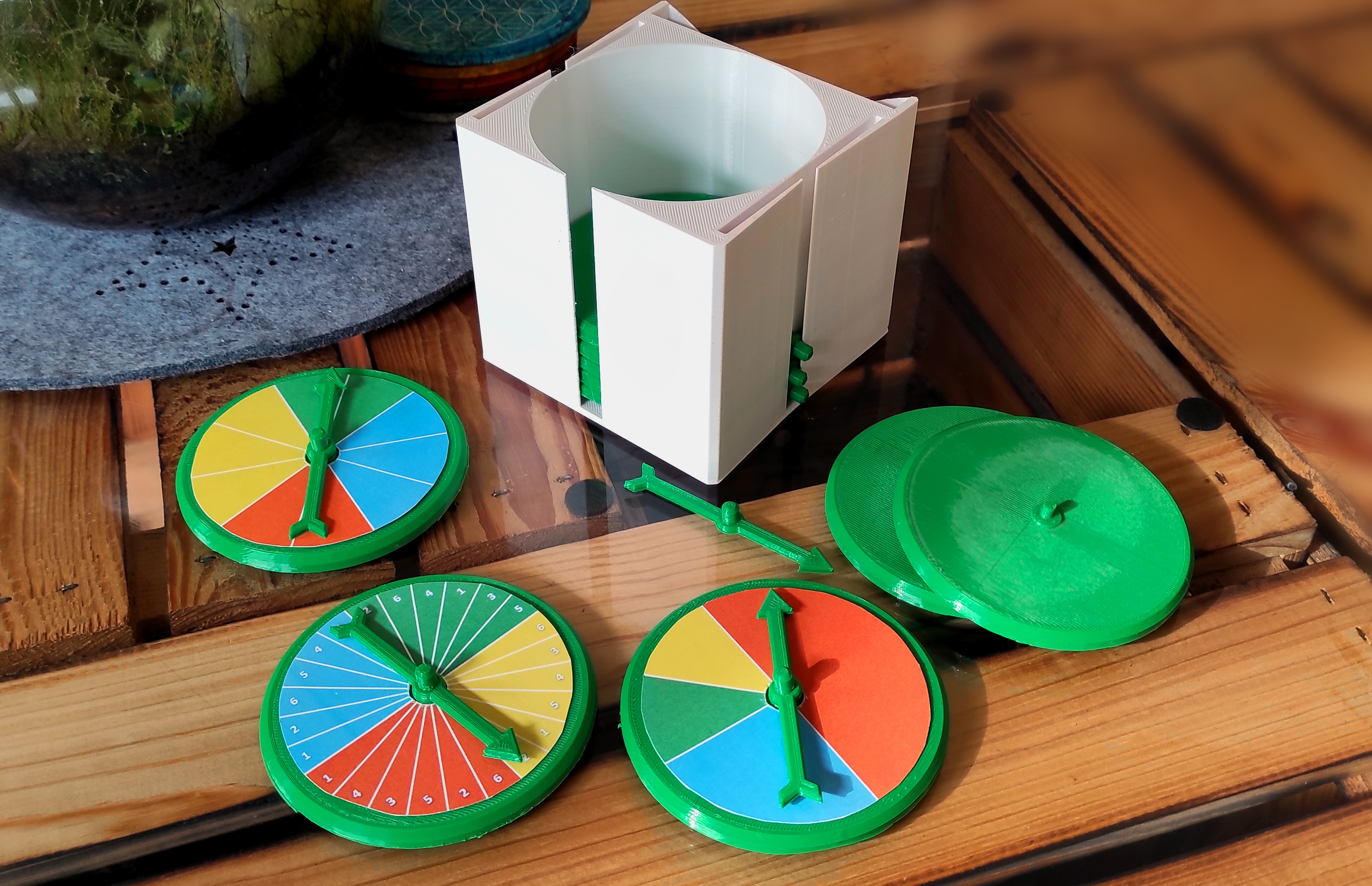filatore ruota fortuna giradischi gl cksrad gioco insegnamento attrezzo materiale didattico probabilità Stocastico disco comporre piatto 3D print model - Mito3D