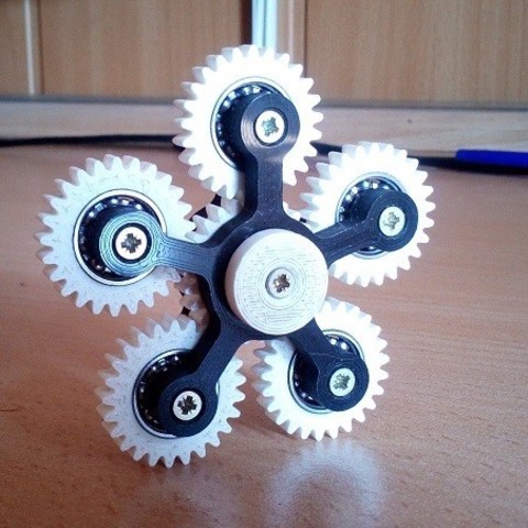 spinner 6 Gang gadget 3D print model - Mito3D