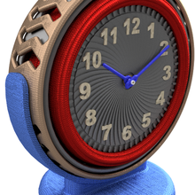 spinning clock design gadget escapement desk mantel 3d print model - Mito3D