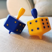 spinning dice game top 3d print model - Mito3D