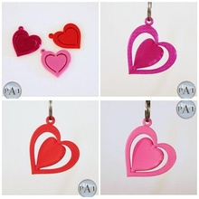 Filatura cuori portachiavi gadget chiave agitarsi amore San Valentino cuore print in place regalo 3d print model - Mito3D