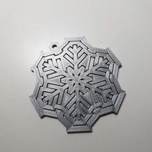 filatura di fiocco neve ornamento albero casa natale la decorazione giocattolo tabella ciondolo moda collana gioielli 3d print model - Mito3D