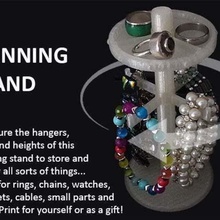 spinning stand home useful unique storage spin small sisters sister rings ring presents present practical parts organizer organization organisation office novelty novel multi-part mothers day mother modern jewelry jewellery household holder hanger girlfriend gift fun earrings display watches watch designer christmas cable management cables birthday 3d print model - Mito3D