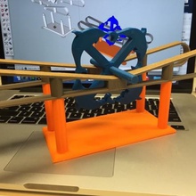 spinning toy dolphins game 3d print model - Mito3D