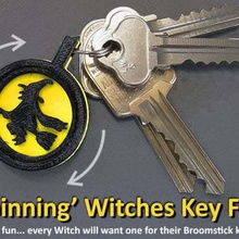 spinning witches key fob jewelry wizard witch trick-or-treat trick spinner spin sister seasonal scary rotating print place present one piece novelty multicolor keys keychains keychain holiday halloween girls girl gift ghost funny fun fidget festive easy daughter color cars car 3d print model - Mito3D