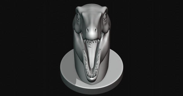 espinoraptor cabeza 3d impresión modelo 3d print model - Mito3D