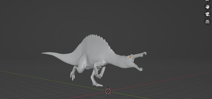 Spinosaurus Insel Dorn Dino Dinosaurier jurassisch Park 3d print model - Mito3D