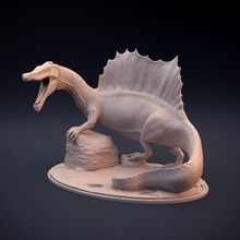 spinosaurus aegyptiacus arte dino dinosauro rettile estinto creatura animale spino carnivoro africano predatore miniatura figura 3d print model - Mito3D