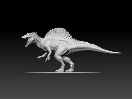 spinosaurus dinosauro arte scrivania test modello sorprendente animale 3d print model - Mito3D