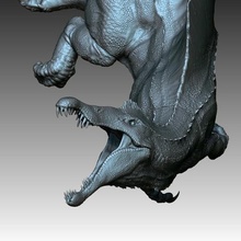 spinosaurus Drago draghi fantasia giocattolo scultura animale dinosauro dino 3d print model - Mito3D