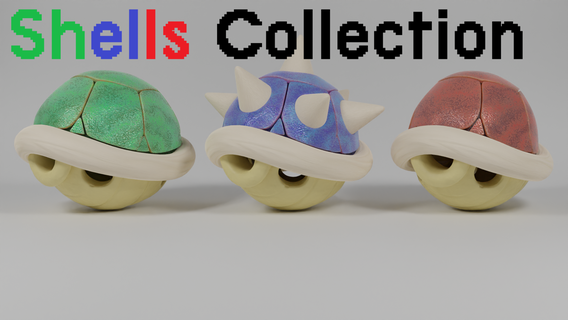 spiny shell Game toy games turtle mario luigi kart nintendo princess peach koopa toad bowser video console retro art character child 3d print model - Mito3D