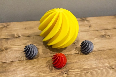 espiral pelota 3d print model - Mito3D