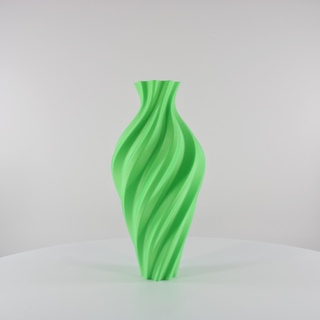 spiral bulb vase dried flower slimprint mode decor decoration elegant spiraled artistic 3d print model - Mito3D