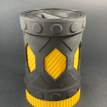 espiral cápsula artilugio caja bloquear secreto seguro steampunk 3d print model - Mito3D