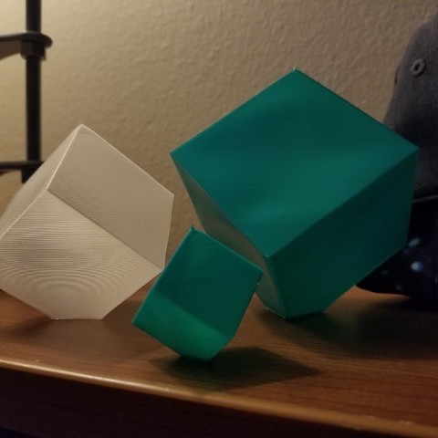 spiral cube-Transzendenz Kunst 3D print model - Mito3D