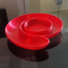 spiral dipping platter spiral_platter snack snacks 3d print model - Mito3D
