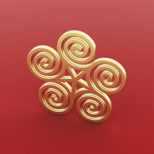 spirale orecchino pendente gioielli orecchini 3d print model - Mito3D