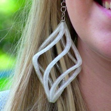 spiral earring jewelry curls 3d print model - Mito3D
