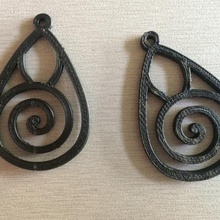 spiral earrings jewelry 3d print model - Mito3D