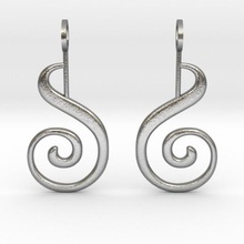 spiral earrings jewelry 3d print model - Mito3D