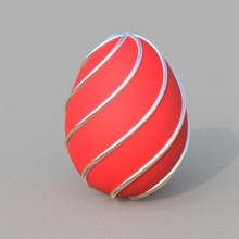 spiral egg home decor fun easter 3d print model - Mito3D