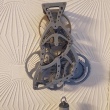 spiral exhaust movement various anchor balance wheel gear timepiece watch pendulum jurisdiction spring spiralized 3d print model - Mito3D