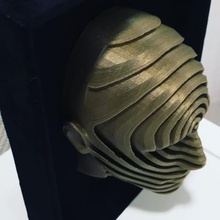 espiral de la cara art consulta carácter 3d print model - Mito3D