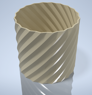 spiral flower pot vase 3d print model - Mito3D