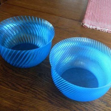 spiral fluted bowls home decor vase mode spiralized bowl 3d print model - Mito3D