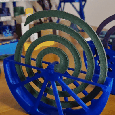 spirale titolare supporto modelli mosche zanzare fuori insetti repellente insetticida casa giardino decorazione fumigazione fumigare attrezzo 3d print model - Mito3D
