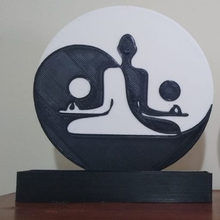 spirale titolare supporto zampirone zanzara repellente insetticida saumerio yoga meditando buddha yin yang 3d print model - Mito3D