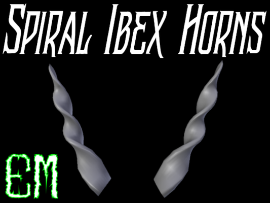 spiral ibex horns horn accesseries cosplay props decor 3d print model - Mito3D