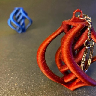 espiral chaveiro chave 3d print model - Mito3D