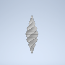 spirale lotus Collier 3d print model - Mito3D