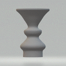 spirale mode vase réversible 1 3d print model - Mito3D