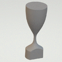 Spiral Modus Vase Trophäe 3d print model - Mito3D