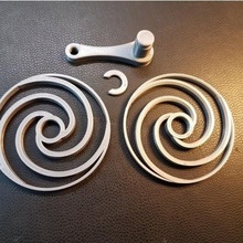 spiral optic illusion 2 various optical keychain henchman key ring balance spring 3d print model - Mito3D