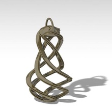 spiral pendant jewelry 3d print model - Mito3D